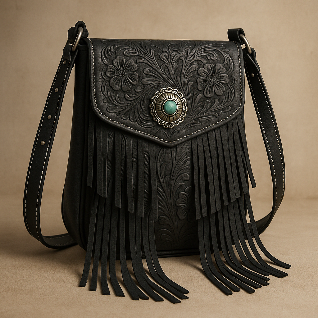 Leather Crossbody Fringe Bag