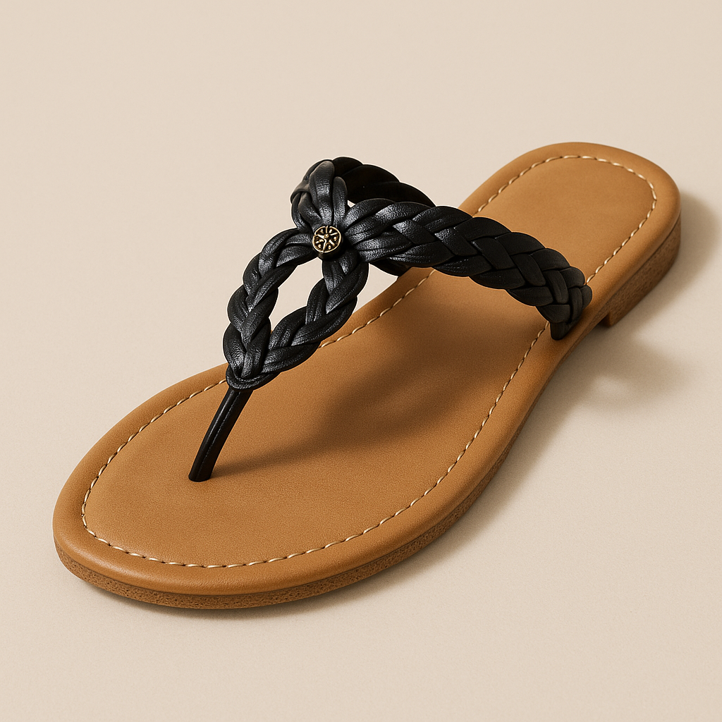 Low Heel Braided Sandals