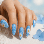 7 Blue & White Floral Nail Ideas to Try Now