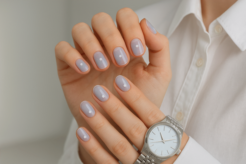 5 White and Blue Nail Designs That Feel So Fresh