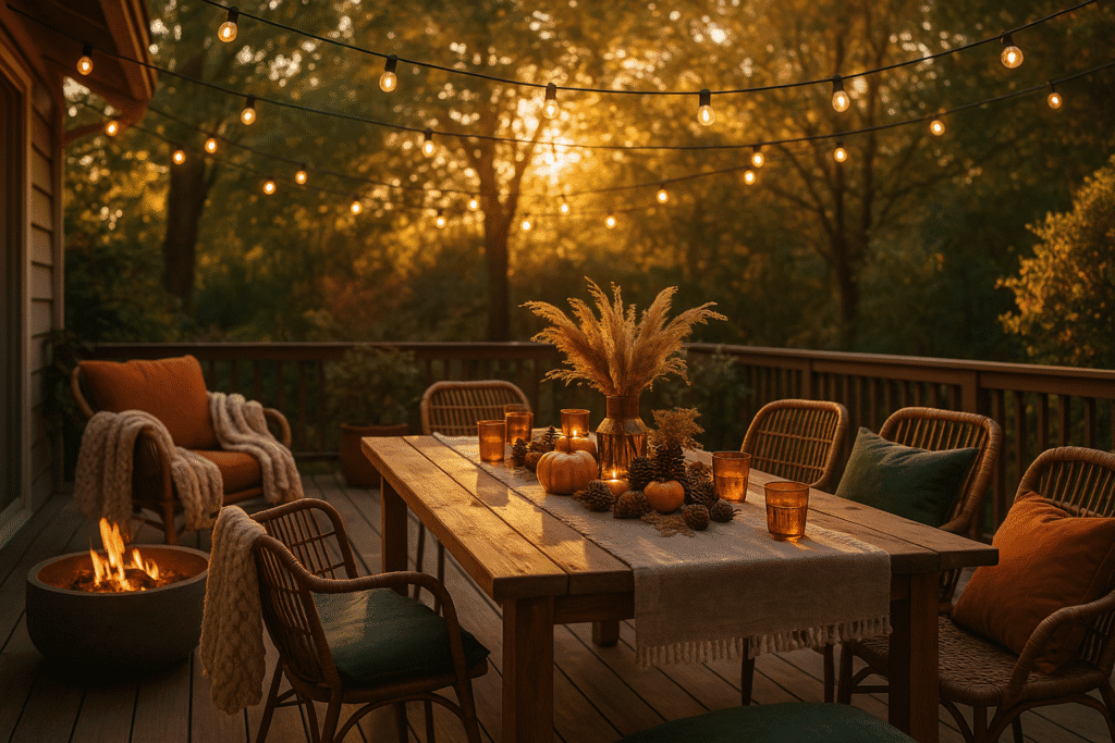Warm & Inviting Deck Setups to Savor the End of Summer and Fall
