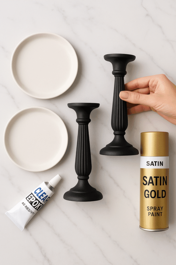 DIY Tiered Tray for Coffee Bar or Entry Table