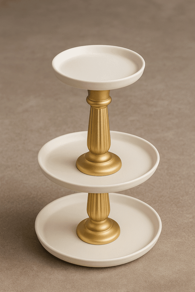 DIY Tiered Tray for Coffee Bar or Entry Table