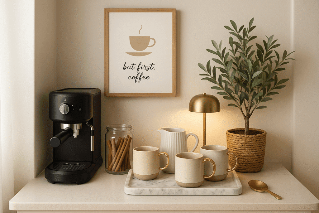 How to Style a Luxury-Looking Coffee Bar on a Budget