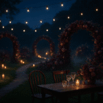 🌙 Whimsical Night Garden Wedding