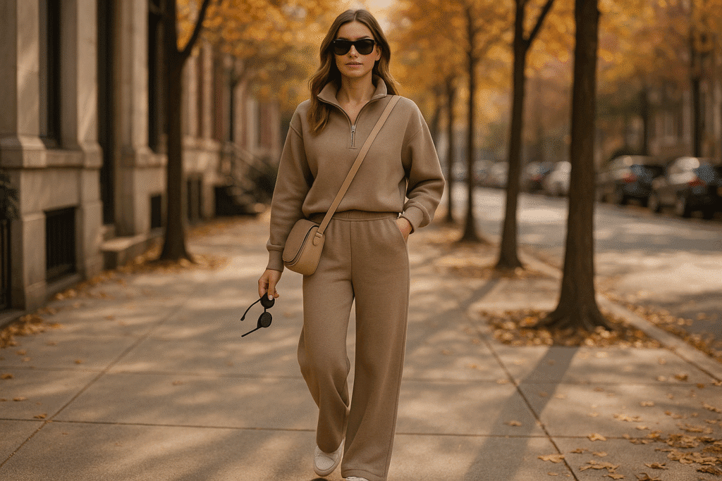 10 Different Ways to Style the PRETTYGARDEN Half Zip Sweatsuit This Fall