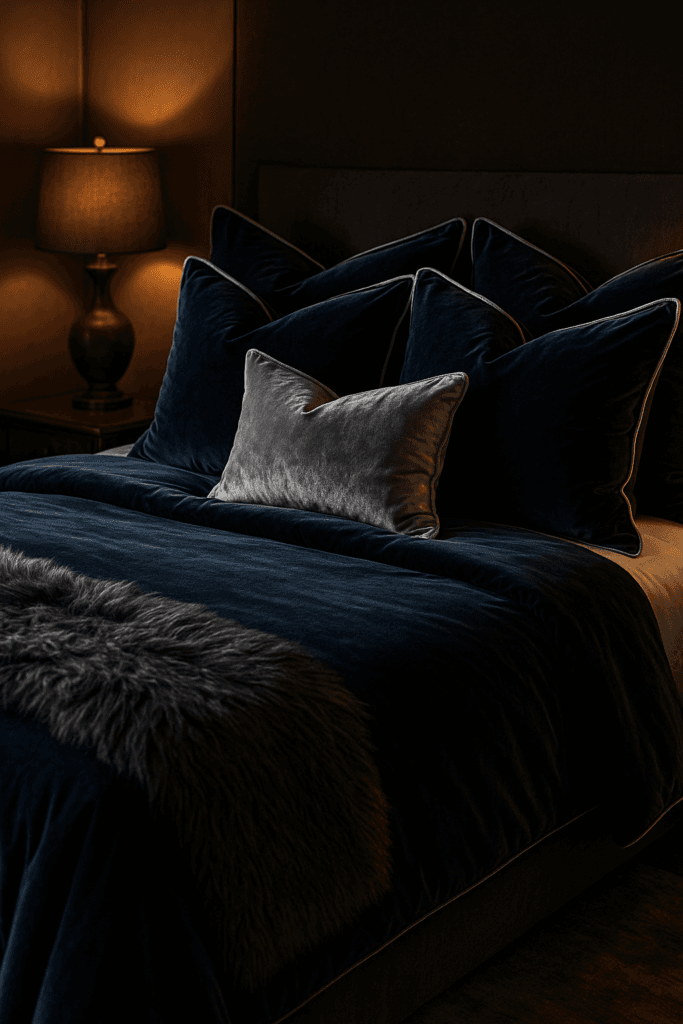 Velvet Navy Romance Moodboard