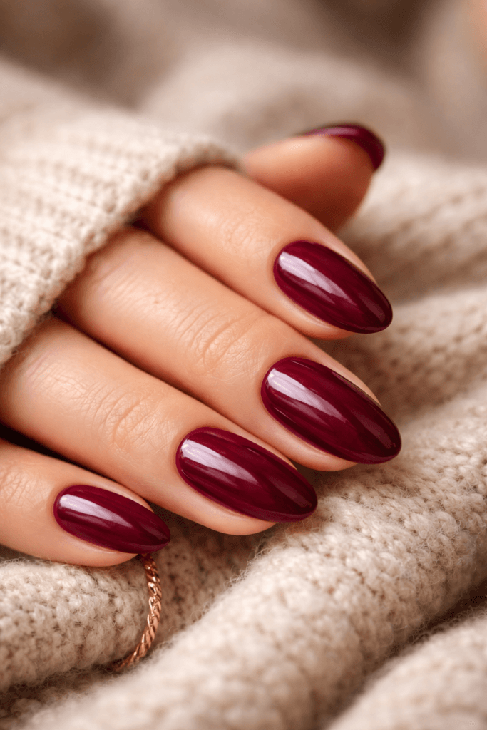 Deep Berry & Plum Nails