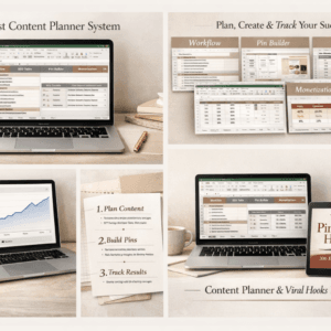 Pinterest Content Planner System for Creators & Bloggers