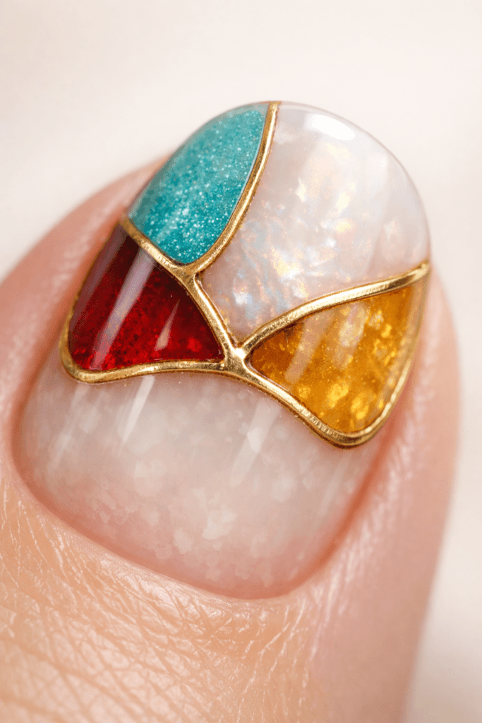 20 Milky Glass Cloisonné Nail Designs That Look Like Porcelain Art