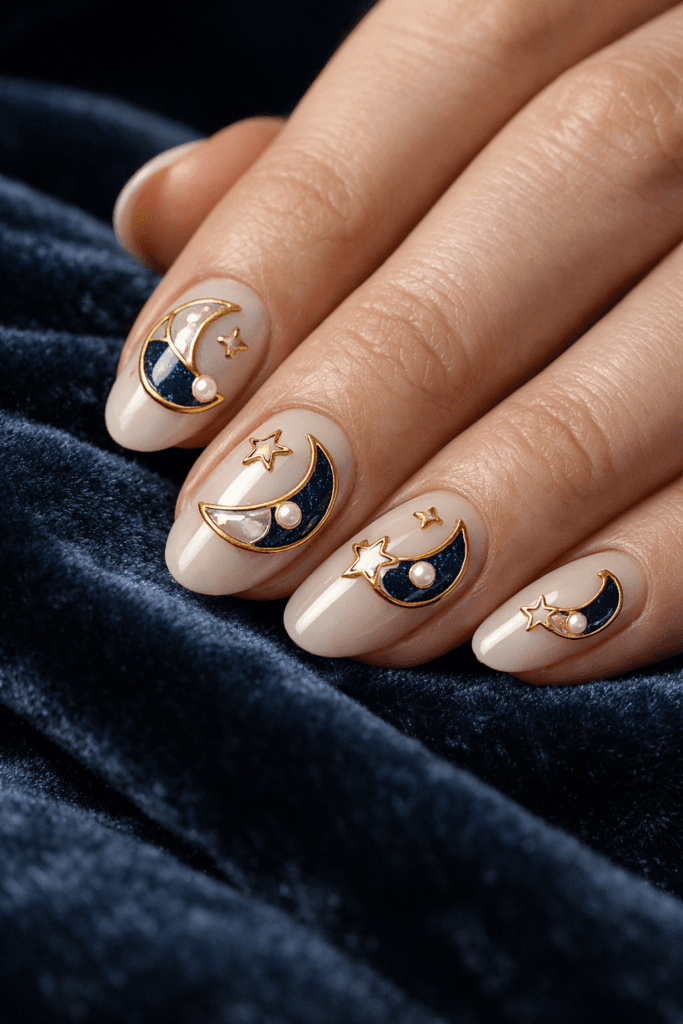 20 Milky Glass Cloisonné Nail Designs That Look Like Porcelain Art