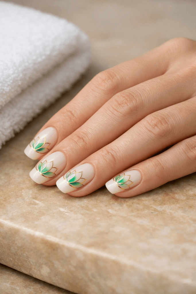 20 Milky Glass Cloisonné Nail Designs That Look Like Porcelain Art