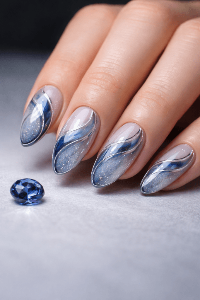 20 Milky Glass Cloisonné Nail Designs That Look Like Porcelain Art