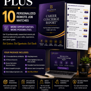 Career Concierge Plus™ | 10 Personalized Remote Job Matches | Bellencia Career Hub